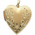 14K Yellow Gold Heart Locket